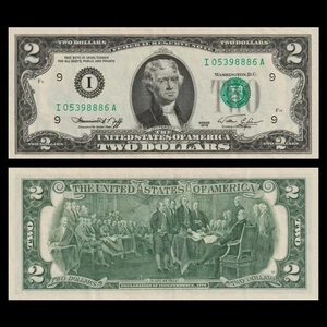 USA $2 1976 FEDERAL RESERVE NOTE MINNEAPOLIS I9 CRISP UNC — FREE SHIPPING - Picture 1 of 1