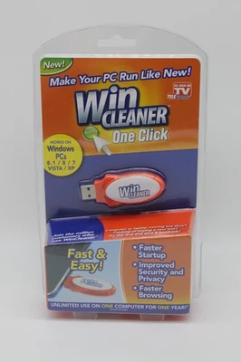 Win Cleaner USB-One Click, Fast & Easy Computer Clean,Optimize, Repair NEW - Image 1 of 3