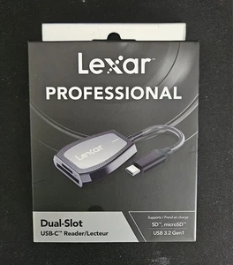 Lexar Professional USB C Dual Slot Kartenleser SD microSD 312MBs Geschwindigkeit - Bild 1 von 1