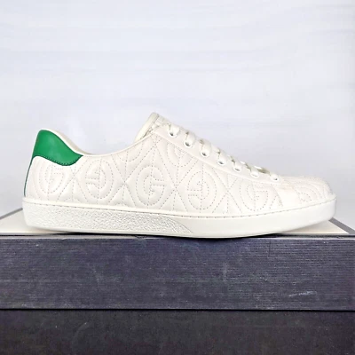 Talla 9.5 - Rombo GUCCI Ace G - Blanco/Verde - Hombre - 598833 0R0A0 9063 Foto 1 de 4