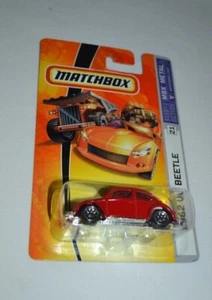 2006 MATCHBOX MBX METAL - 1962 VW BEETLE RED # 21 SPOKE WHEELS SECOND VERSION - Picture 1 of 6