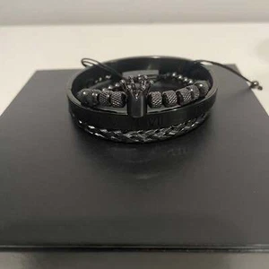 Imperial Crown Bracelets for Men Bracelet Cubic Zirconia Beads Bracelets Cross B - Picture 1 of 1