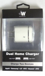 Just Wireless 17 Watt Dual USB (1A+2.4A) Power Adapter - White - Picture 1 of 2
