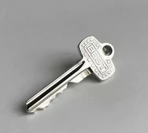 Vintage Hickok USA Best Silver Tone Key Shaped Tie Tack Clip - Picture 1 of 7