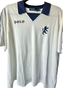 Polo Ralph Lauren Retro Años 90 DE COLECCIÓN Performance Para Hombre Blanco Polo Talla XL - Imagen 1 de 2