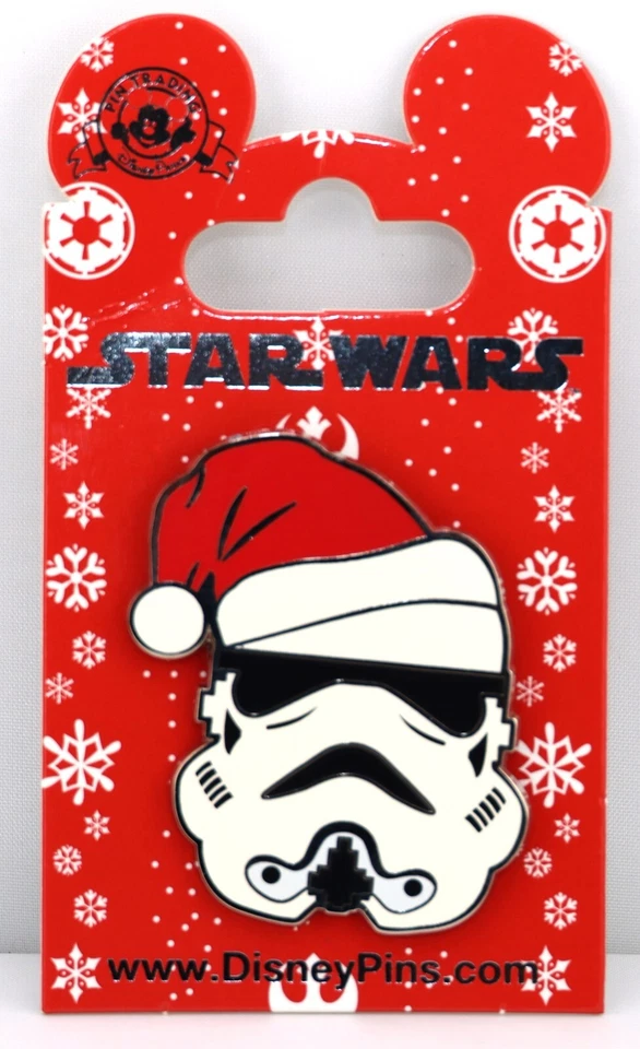 Disney Star Wars Navidad Vacaciones Stormtrooper Usando Sombrero de Santa Prendedor NUEVO Foto 1 de 1