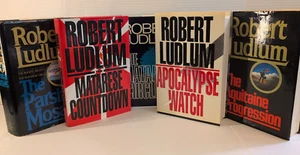 Robert Ludlum Book Lot of 5 Hardcover Novels Hardcovers 4-1st editions - Picture 1 of 16