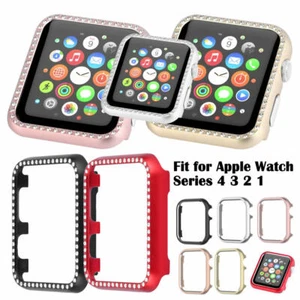 Funda delgada de metal de aluminio diamantes para Apple Watch Series 7 6 5 4 3 2 - Imagen 1 de 35