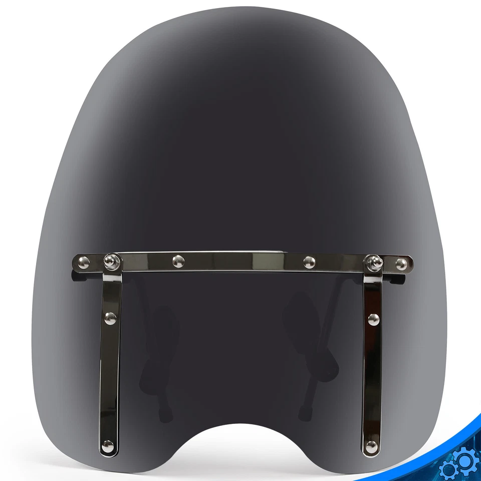 19"x17" Smoke Windshield Windscreen For Harley Dyna Honda Suzuki Yamaha Kawasaki - Image 1 of 4