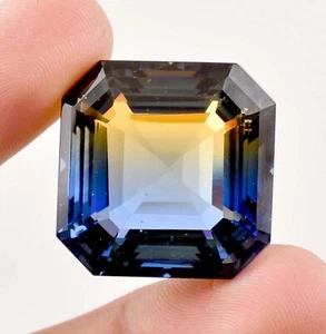 AAA 26 x 26 mm Natural Bi-Color 83.55 Ct Flawless Sapphire Gemstone GITcertified - Picture 1 of 8