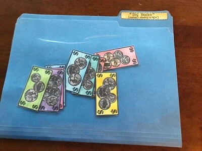 Big Bucks! Contando dinero hasta 90 céntimos grados 1-4 carpeta de archivos de matemáticas profesor de juego Foto 1 de 2