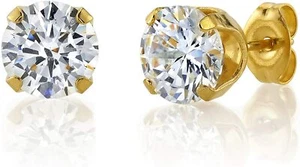 STUDEX Sensitive Stud Earrings 7mm Cubic-Zirconia - Picture 1 of 1