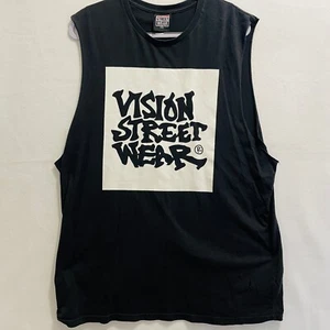 Camiseta sin mangas negra Vision Street Wear para hombre talla XXL 2XL skate - Imagen 1 de 5