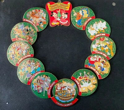 Disney, RARO 12 días de Navidad juego de pines de conexión WDW en las tarjetas originales Foto 1 de 4