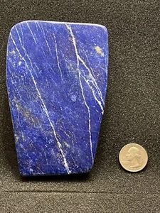 Large! 487.58gr Lapis Lazuli Hand Polished, A Grade w/Pyrite 12.5cm, Afghanistan - Picture 1 of 7