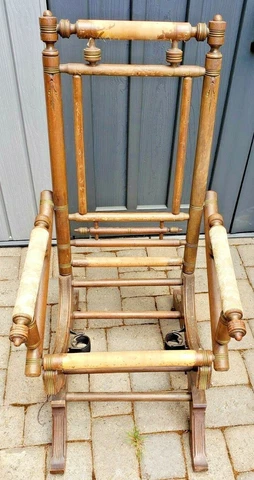 Vintage Rocking Chair, Needs Upholstery, Good Springs, Works! Cover