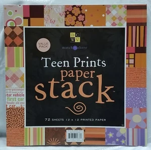 DieCuts with a View - 12" x 12" TEEN PRINTS PAPER STACK PAD - 72 Sheets - Value! - Bild 1 von 1