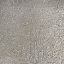 Vintage Tagged Bates Dual King Matelasse Cotton Bedspread
