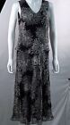 CC Petite Black White Floral Embroidered Silk Mix Wedding Occasion Dress Size 12