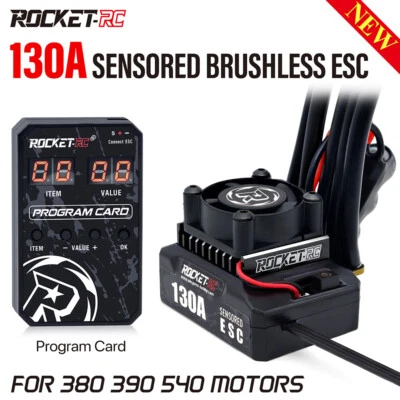 New ROCKET-RC 130A Brushless ESC Program Card for 1/10 RV Car 380/390/540 Motor - Image 1 of 4