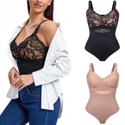 Sujetador acolchado adelgazante para mujeres Body Prendas moldeadoras Control firme Abdomen Modelador de cuerpo completo Foto 1 de 4