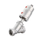 2" NPT Single Acting Air Actuated Angle Seat Valve NC Stainless Steel 304