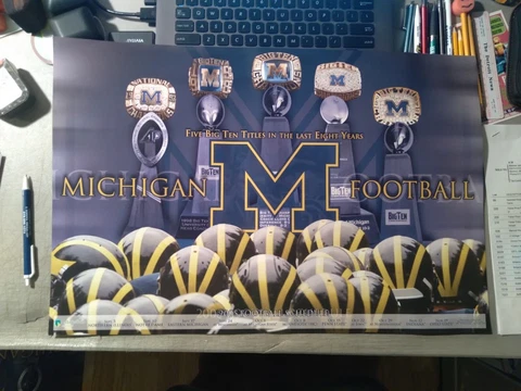 2005 UNIVERSITY OF MICHIGAN WOLVERINES FOOTBALL SCHEDULE POSTER 22 BY 15 INCH Cover