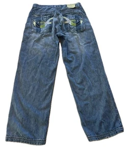 Vintage Pepe Jeans London Denim Embroidered Pockets Y2K Grunge Rock 36x33 - Picture 1 of 13