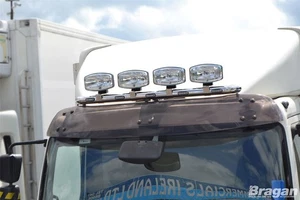 Roof Bar A + Oval Spots + LEDs To Fit Mercedes Atego Stainless Steel Accessories - Picture 1 of 8