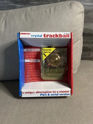 Vintage Comp USA PC Computer Crystal Trackball Mouse - Brand New - Image 1 of 3