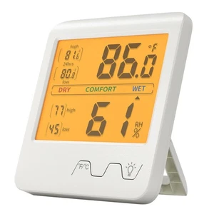 Digitaler LCD Bildschirm Hygrothermograph Temperatur Luftfeuchtigkeit hochempfindlicher Sensor - Bild 1 von 12