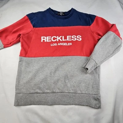 Sudadera Y&R Young And Reckless Los Angeles para hombre talla mediana roja/gris/azul Foto 1 de 4