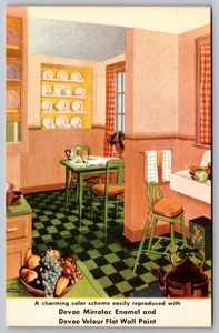 Devoe Mirrolac Enamel Advertising Postcard - Picture 1 of 2