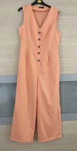 Shein Women's Jumpsuit Size 12. Salmon Pink Sleeveless . NWOT. - Picture 1 of 8