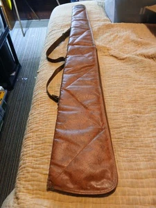 Boyd Soft Brown Leather 44 Rifle Case Zipper,Iowa,Iowa Falls Vintage - Picture 1 of 6