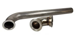 Tubo de descarga de codo de acero inoxidable 90° para compuerta de descarga MVR 44 mm (entrada + salida) - Imagen 1 de 13