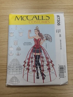 McCall’s M7306/A5 Corsets, Shorts, Collars, Hoop Skirts and Crown Sewing Pattern - Image 1 of 4