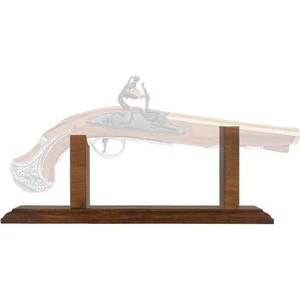 Denix Flintlock Display Stand Brown Wood Construction 13" x 3" x 5.25" - 22-810 - Picture 1 of 1
