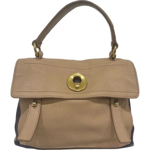 Bolso de mano Yves Saint Laurent Muse Toe beige cuero genuino para mujer usado 12506K2 - Imagen 1 de 10