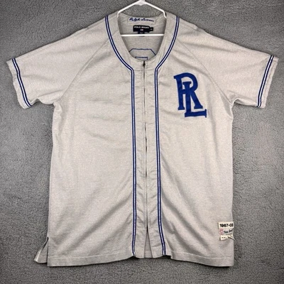 Polo Sport Ralph Lauren Baseball Jersey Shirt XXL Gray Blue RL  1987-03 Rare - Image 1 of 4