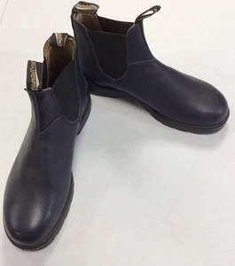 New Blundstone Mens Chelsea Boots Sz US 12 Navy Leather Slip On Elastic Side 🤩 - Picture 1 of 5