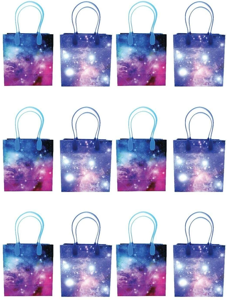 12PCS Galaxy Hard Plastic Durable Goodie bags Party Favor Bags Gift - Image 1 of 2