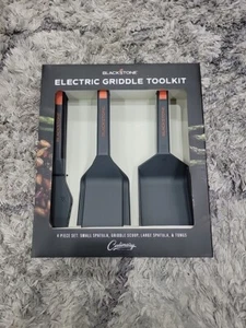 BLACKSTONE 4-PC. E-Series Griddle Non-Stick BBQ Spatula & Tong Tool Set NEW - Picture 1 of 6