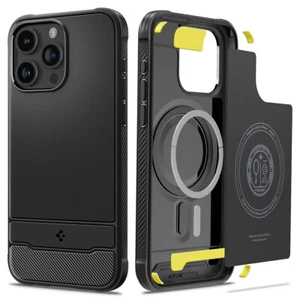 iPhone 15 Pro Max Case / iPhone 15 Pro | Spigen [Rugged Armor] MagFit - Picture 1 of 25