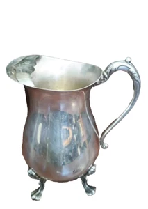 Vintage Sheridan Silver Plated Water Pitcher on Ornate Footed Pedestal - Picture 1 of 5