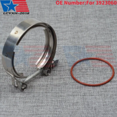 Turbo air outlet elbow V-Band clamp + O ring For Dodge Cummins 12v, 24v, 94-02  - Image 1 of 4