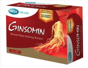 Mega We Care Ginsomin Korean Panax Ginseng Extract Plus Multivitamin 30 capsules - Picture 1 of 3