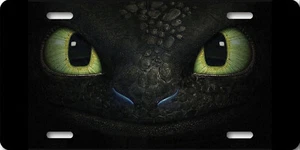 Dragon Eyes How to Train VANITY MATRÍCULA coche camión etiqueta deportiva sin dientes - Imagen 1 de 3