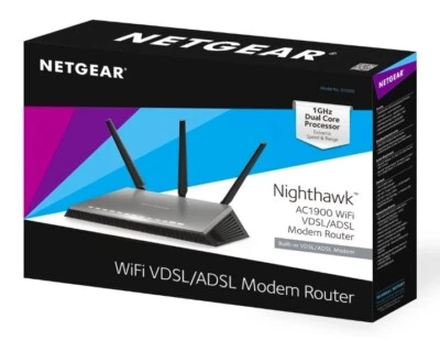 NETGEAR Nighthawk D7000 AC1900 Dual Band Gigabit WiFi VDSL/ADSL Modem Router - Image 1 of 4