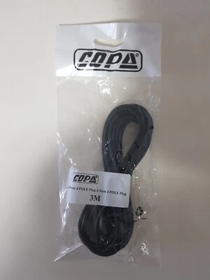 lote de 20 cables auxiliares macho a macho de 3,5 mm enchufe de 4 polos 3M Foto 1 de 4